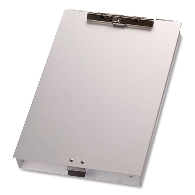 Officemate Aluminum Storage Clipboard, Holds 8.5 x 12 Sheets, Silver (OIC83200)