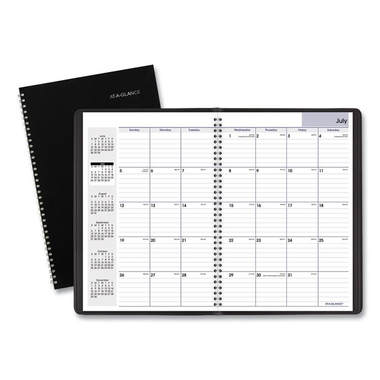 AT-A-GLANCE DayMinder Monthly Planner, Academic Year, Ruled Blocks, 12 x 8, Black Cover, 14-Month: July 2025 to Aug 2026 (AAGAY200)