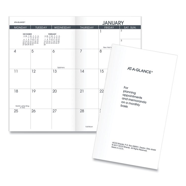 AT-A-GLANCE Pocket Size Monthly Planner Refill, 6 x 3.5, White Sheets, 12-Month (Jan to Dec): 2026 (AAG7090610)