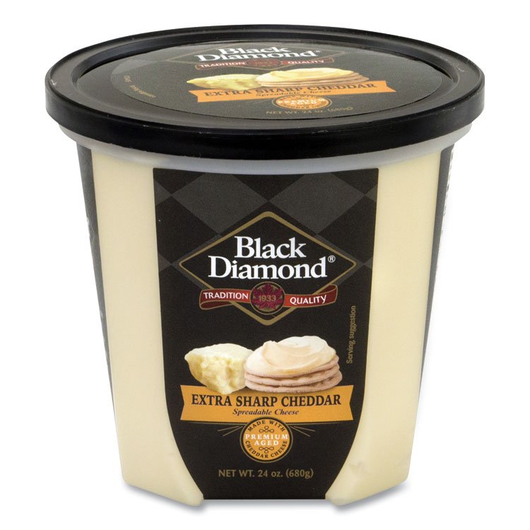 Black Diamond Extra Sharp White Cheddar Cheese Spread, 24 oz Tub (GRR90200077)