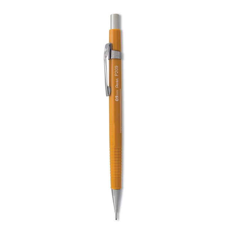 Pentel Sharp Mechanical Pencil, 0.9 mm, HB (#2), Black Lead, Yellow Barrel (PENP209G)
