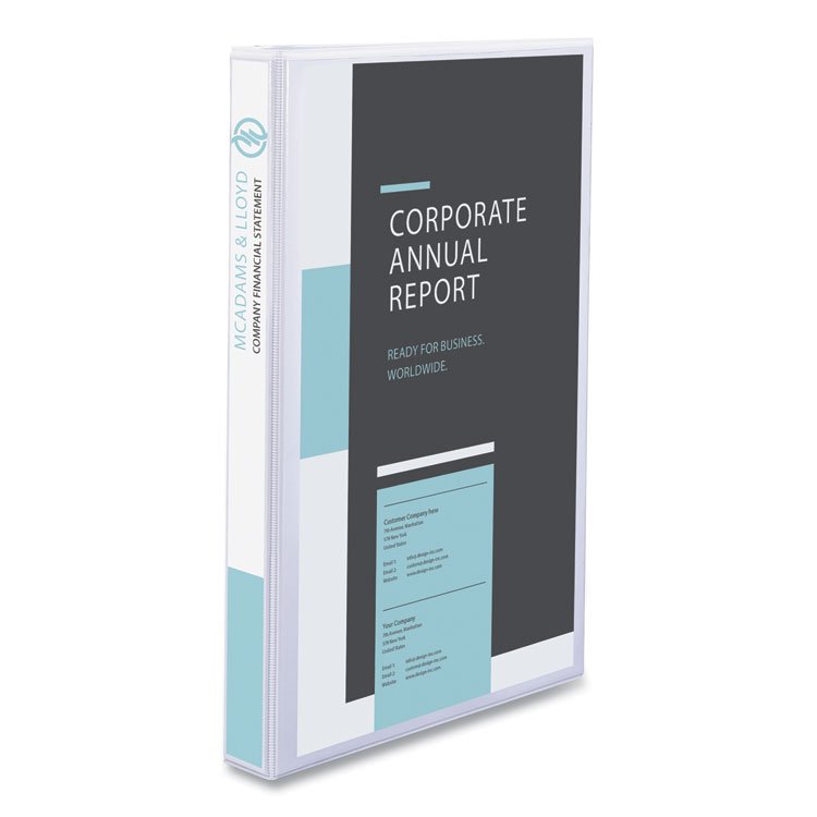 Avery Legal Durable View Binder with Round Rings, 3 Rings, 1" Capacity, 14 x 8.5, White (AVE16500)