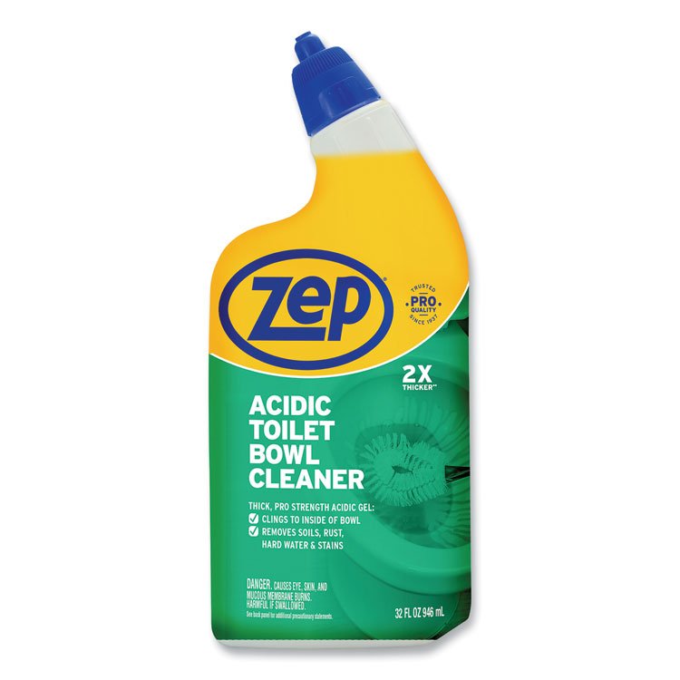 Zep Acidic Toilet Bowl Cleaner, Mint, 32 oz Bottle (ZPEZUATBC32EA)