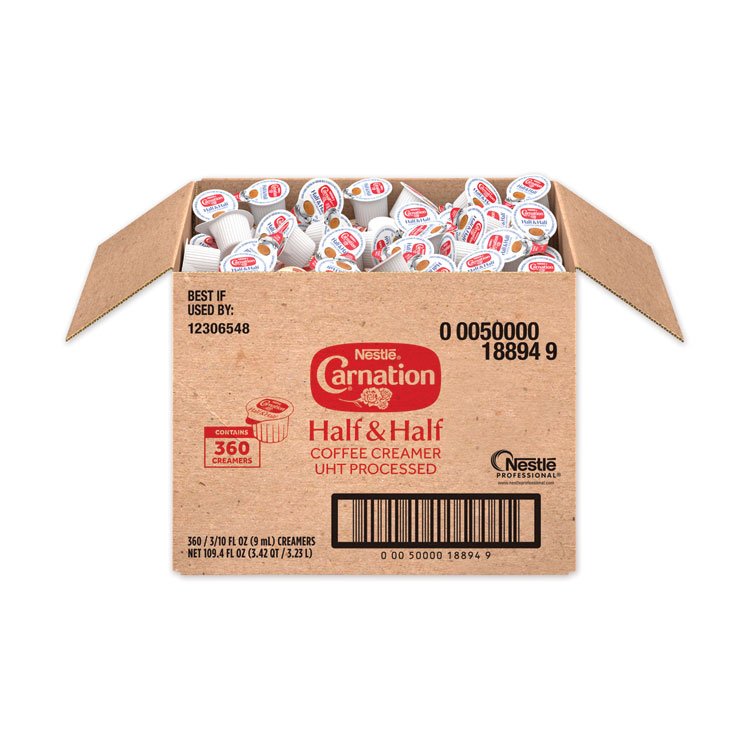 Carnation Half and Half, 0.3 oz Mini Cups, 360/Carton (NES18894)