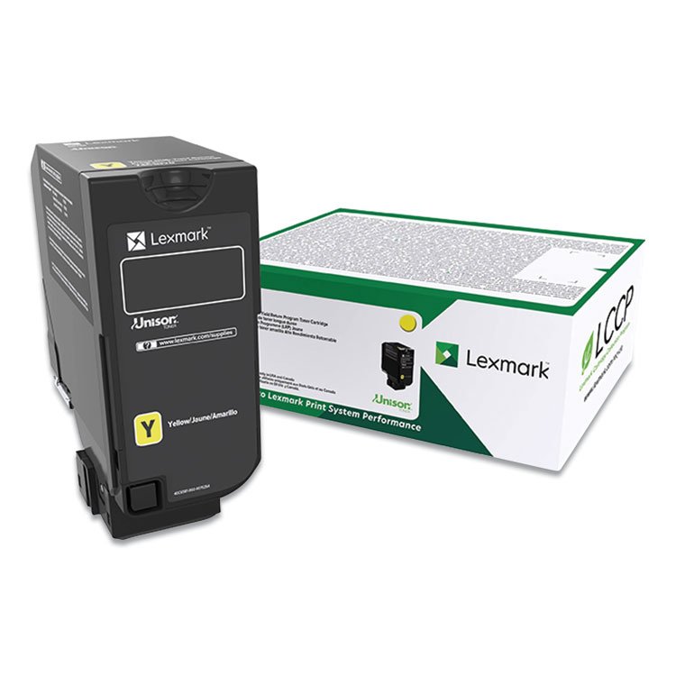 Lexmark 74C00YG Return Program Toner, 3,000 Page-Yield, Yellow (LEX74C00YG)