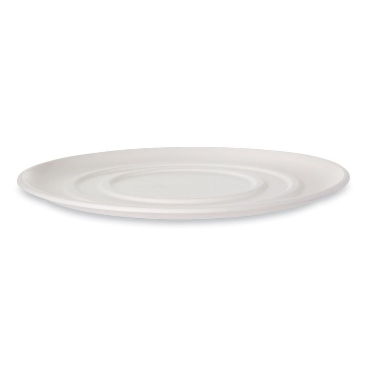 Eco-Products WorldView Molded Fiber Pizza Trays, 16 x 16 x 0.2, White, Sugarcane, 50/Carton (ECOEPSCPTR16)