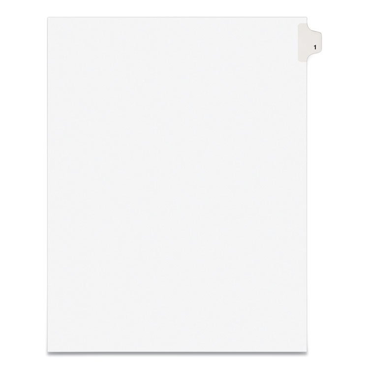 Avery Preprinted Legal Exhibit Side Tab Index Dividers, Avery Style, 10-Tab, 1, 11 x 8.5, White, 25/Pack (AVE11911)