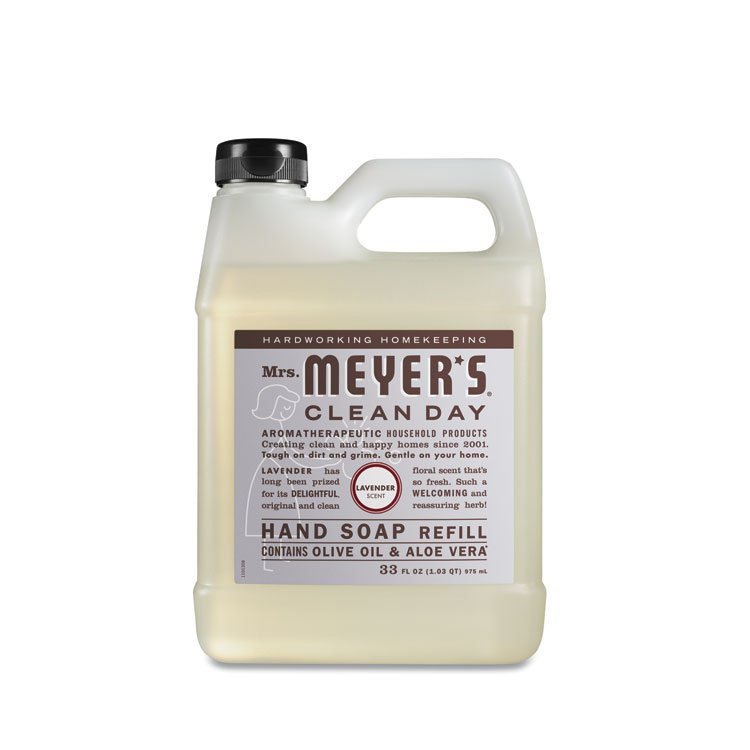 Mrs. Meyer's Clean Day Liquid Hand Soap Refill, Lavender Scent, 33 oz (SJN651318EA)