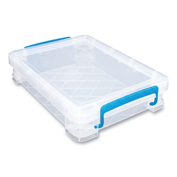 Advantus Super Stacker File and Document Box, Letter Files, 10.5 x 14.5 x 3.38, Translucent White (AVT36873)