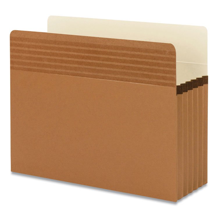 Smead Easy Grip Pockets, 5.25" Expansion, Letter Size, Redrope, 10/Box (SMD73209)