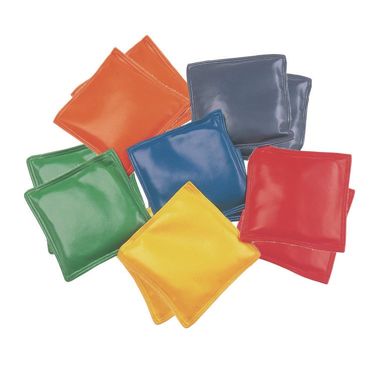 Champion Sports Bean Bag Set, Vinyl, 4", Assorted Colors, 12/Box (CSIMBB4SET)