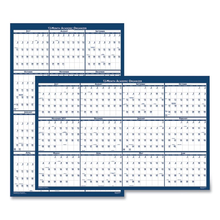 House of Doolittle Academic Year Recycled Poster Style Reversible/Erasable Yearly Wall Calendar, 24 x 37, 12-Month (July to June): 2025 to 2026 (HOD395)