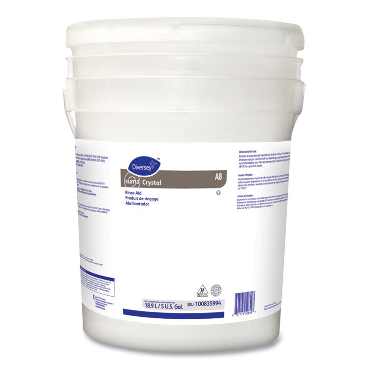 Diversey Suma Crystal A8, Characteristic Scent, 18.9 L Container (DVO100835994)