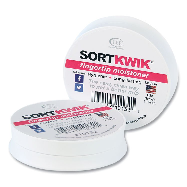 LEE Sortkwik Fingertip Moisteners, 1.75 oz, Pink, 2/Pack (LEE10132)