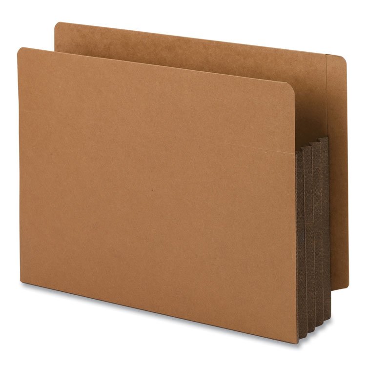 Smead Redrope Drop-Front End Tab File Pockets, Fully Lined 6.5" High Gussets, 3.5" Expansion, Letter Size, Redrope/Brown, 10/Box (SMD73681)