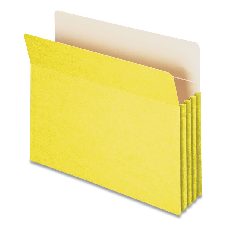 Smead Colored File Pockets, 3.5" Expansion, Letter Size, Yellow (SMD73233)