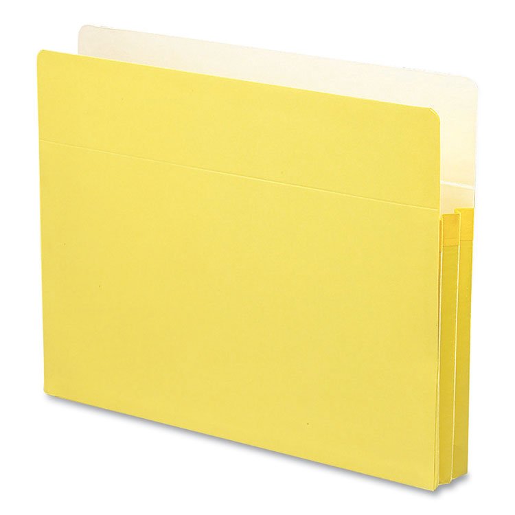Smead Colored File Pockets, 1.75" Expansion, Letter Size, Yellow (SMD73223)