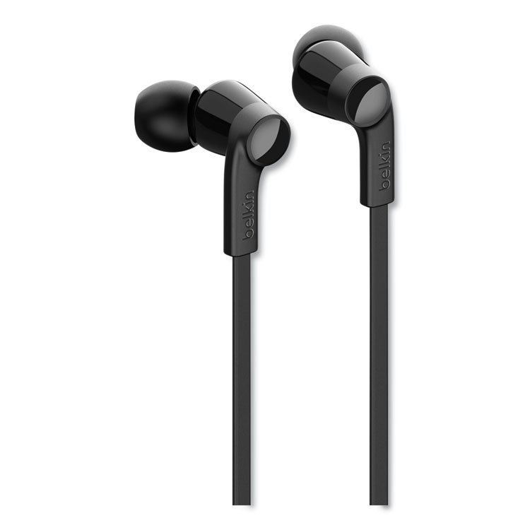 Belkin SOUNDFORM Headphones with Lightning Connector, 44" Cord, Black (BLKG3H0001BTBLK)