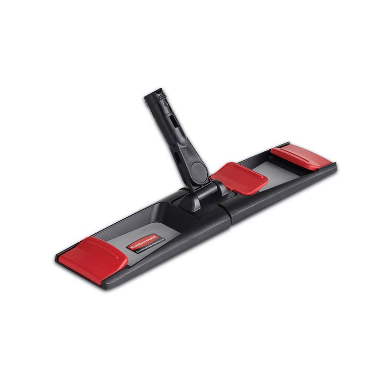Rubbermaid Commercial Adaptable Flat Mop Frame, 18.25 x 4, Black/Gray/Red (RCP2132428)