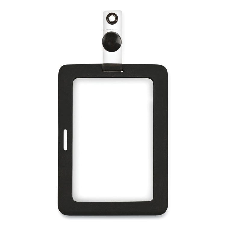 Cosco MyID Badge Holder, Vertical/Horizontal, 3 5/8 x 2 1/4, Black, 1/ea (COS075015)