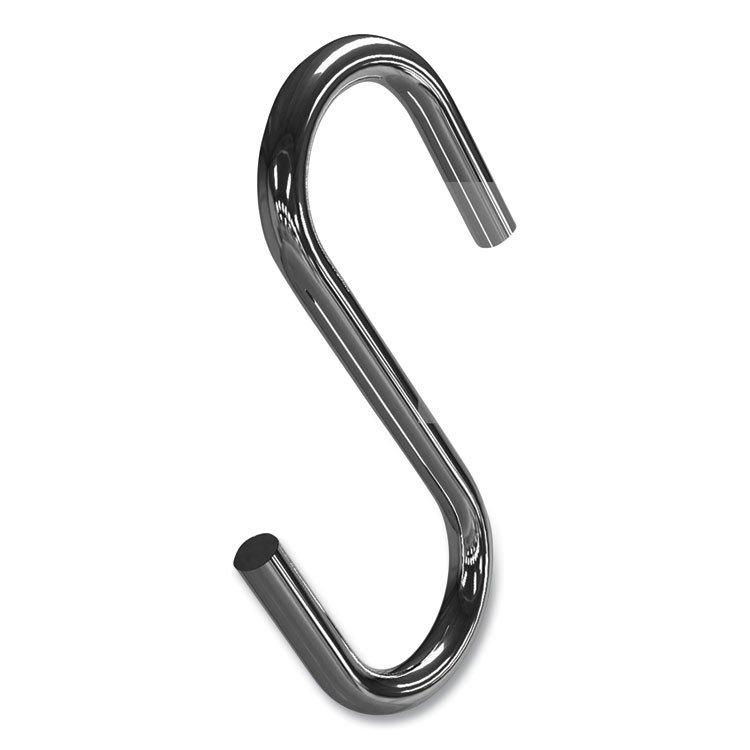 deflecto S Hooks, Metal, Silver, 50/Pack (DEF20013)