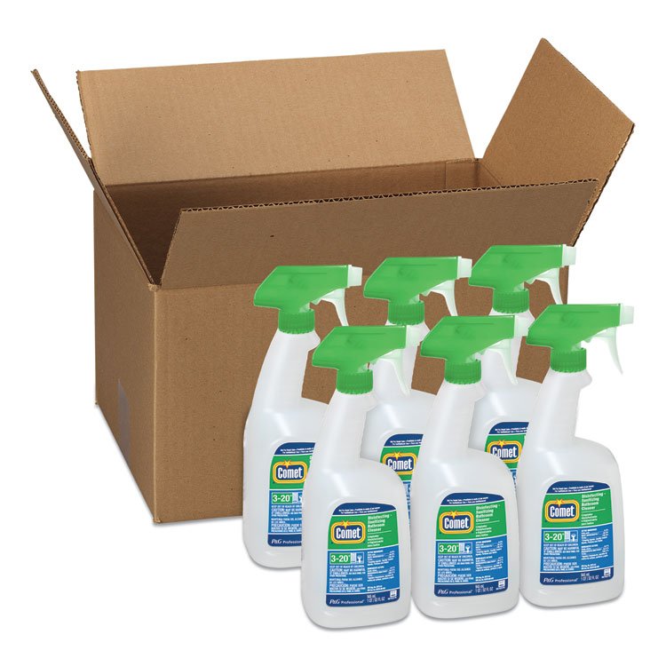 Comet Disinfecting-Sanitizing Bathroom Cleaner, 32 oz Trigger Spray Bottle, 6/Carton (PGC19214)