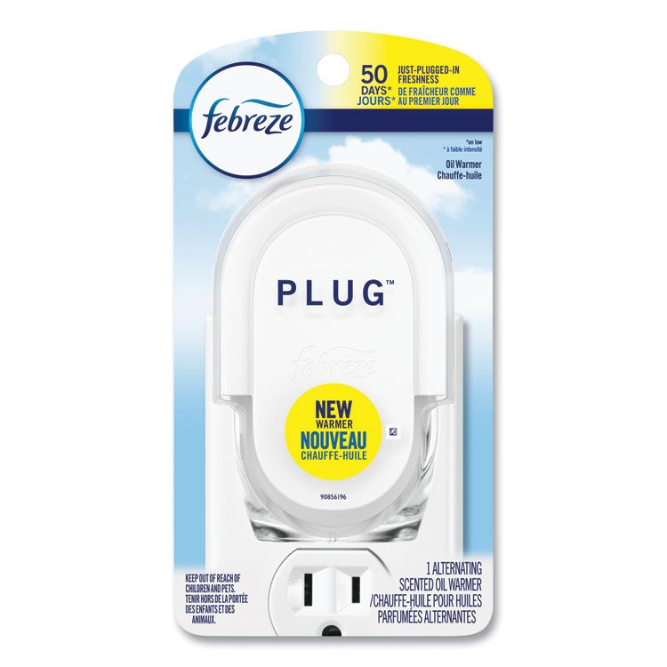 Febreze PLUG Air Freshener Warmer, 2.5" x 3" x 4", Off White, 4/Carton (PGC68232)