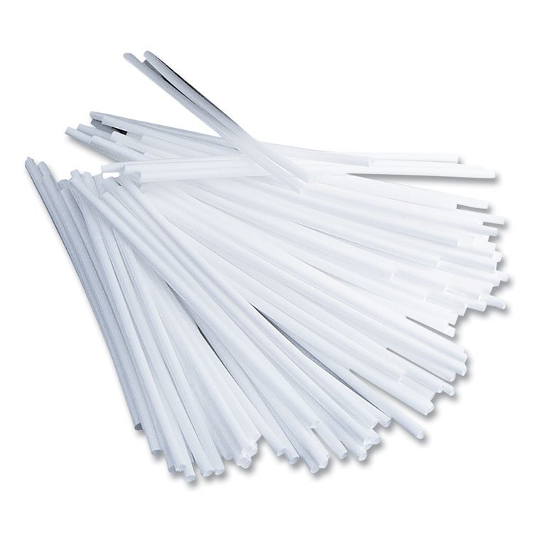 Office Snax Plastic Stir Sticks, 5", White, 1,000/Box (OFXSTR5)