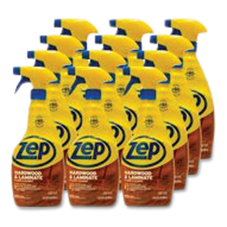 Zep Commercial Hardwood and Laminate Cleaner, 32 oz Spray Bottle, 12/Carton (ZPEZUHLF32CT)