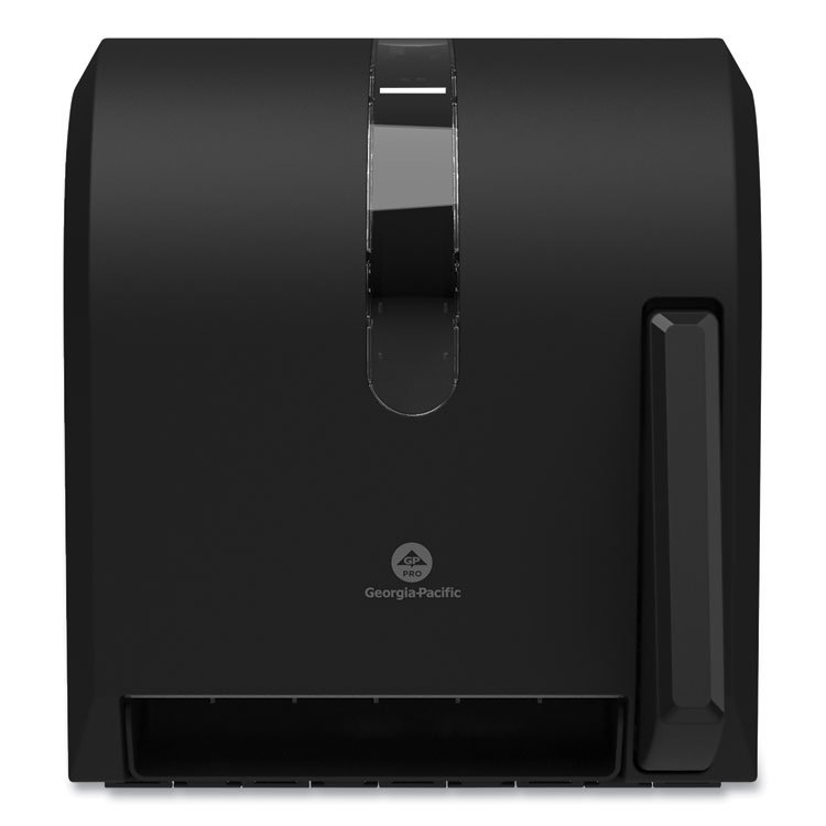 Georgia Pacific Professional Hygienic Push-Paddle Roll Towel Dispenser, 13 x 10 x 14.4, Black (GPC54338A)