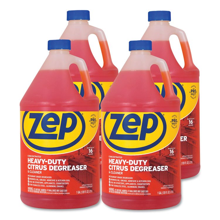 Zep Commercial Cleaner and Degreaser, 1 gal Bottle, 4/Carton (ZPEZUCIT128CT)