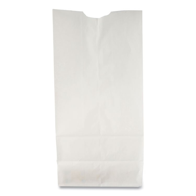 ROSS & WALLACE PAPER PRODUCTS, INC. Grocery Paper Bags, 2# Size, 30# Basis Weight, 4.13" x 2.63" x 7.88", White, 500/Bundle (BAGGW2500)