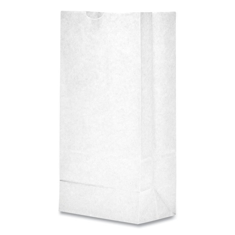 ROSS & WALLACE PAPER PRODUCTS, INC. Grocery Paper Bags, 8# Size, 35# Basis Weight, 6" x 3.88" x 12.5", White, 500/Bundle (BAGGW8500)