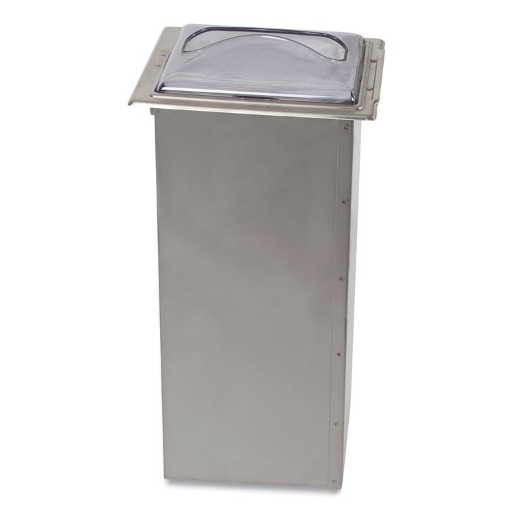 San Jamar In-Counter Napkin Dispenser, 7 x 5.5 x 19.63, Clear/Stainless Steel (SJMH2003CLSS)