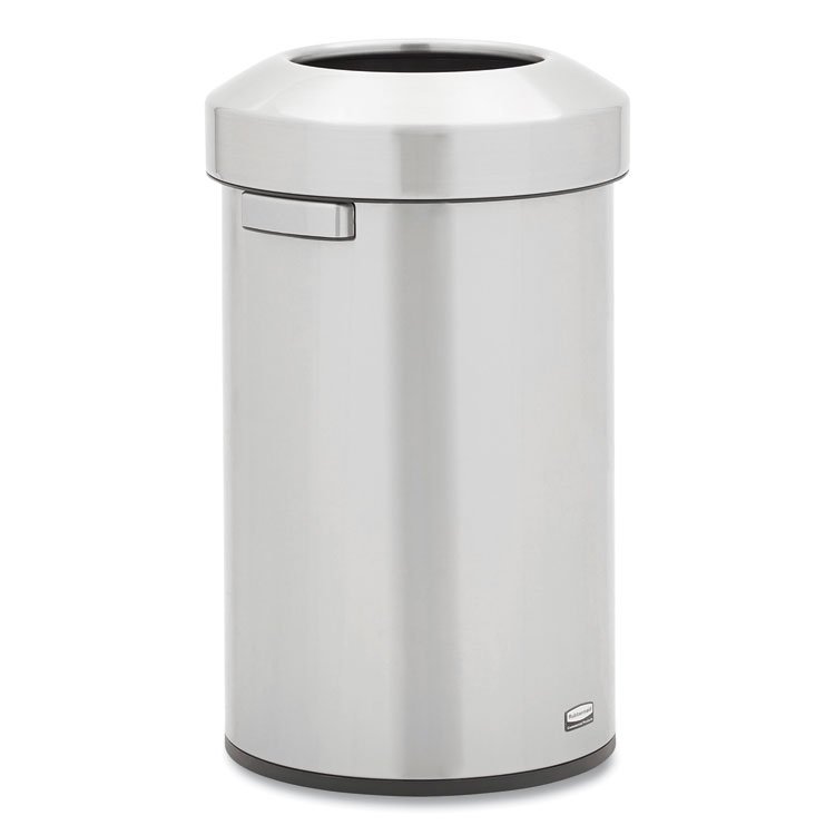 Rubbermaid Commercial Refine Series Waste Receptacle, 16 gal, Plastic/Stainless Steel (RCP2147583)