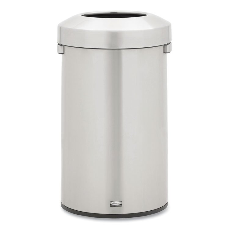 Rubbermaid Commercial Refine Series Waste Receptacle, 23 gal, Plastic/Stainless Steel (RCP2147584)