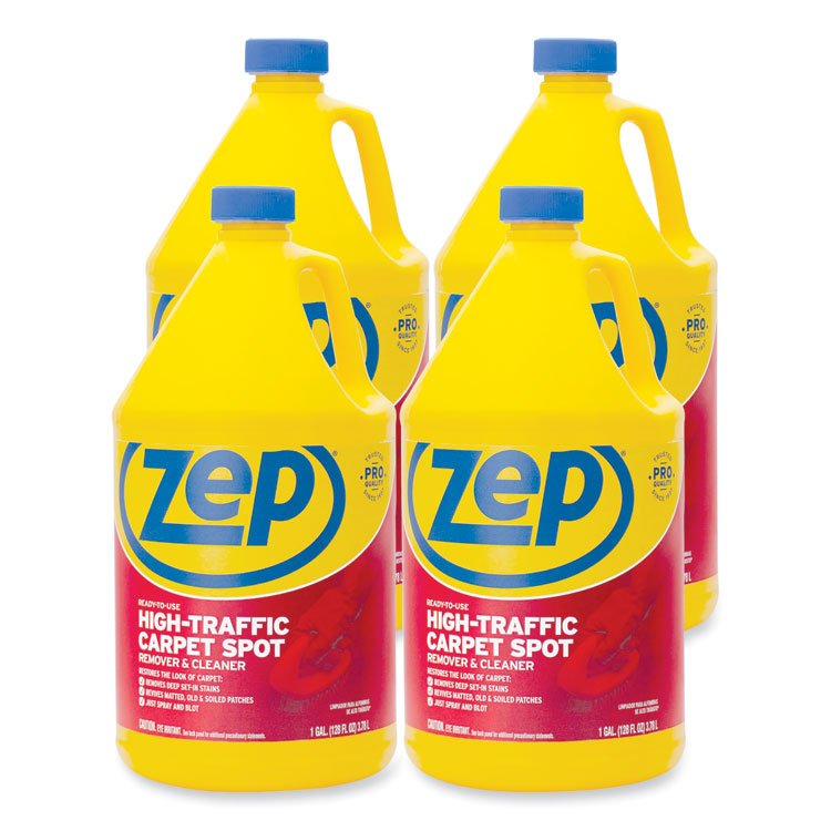 Zep Commercial High Traffic Carpet Cleaner, 1 gal, 4/Carton (ZPEZUHTC128CT)