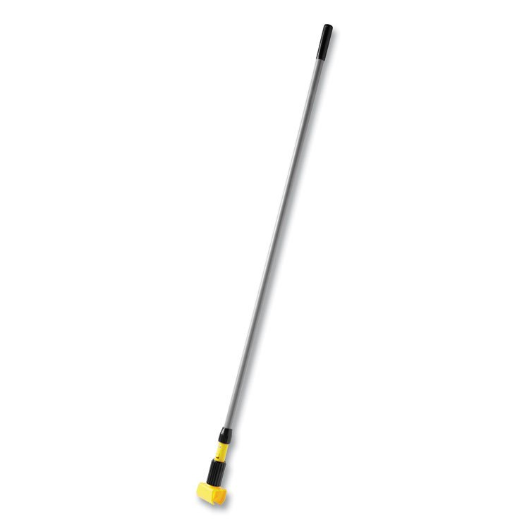 Rubbermaid Commercial Fiberglass Gripper Mop Handle, 1" dia x 60", Gray/Yellow (RCPH246GY)