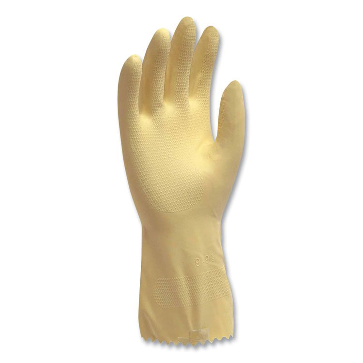 AMBITEX Pro L6500 Series Flock-Lined Latex Gloves, 12" Long, Medium, Yellow, 12 Pairs (TXILMD6500)