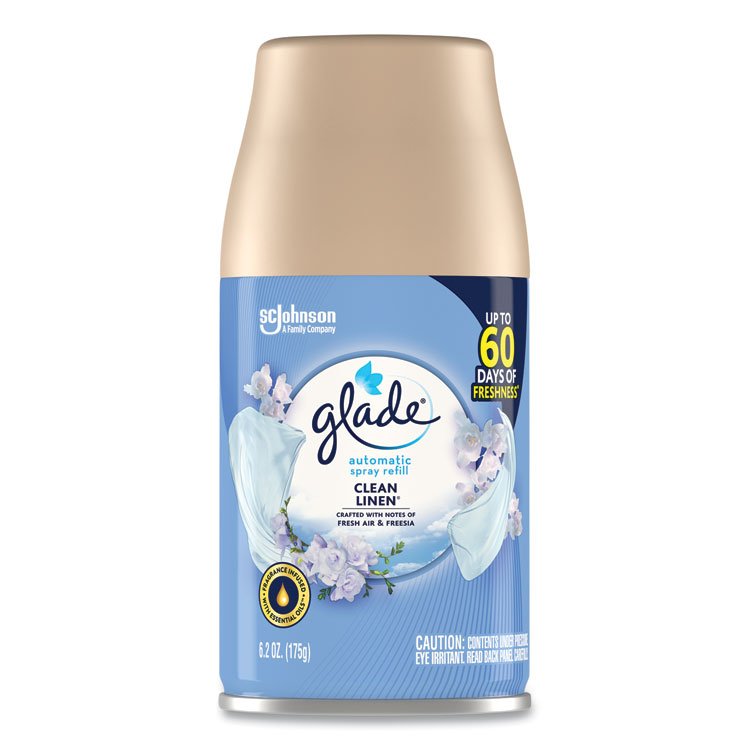 Glade Automatic Air Freshener, Clean Linen, 6.2 oz (SJN375364EA)