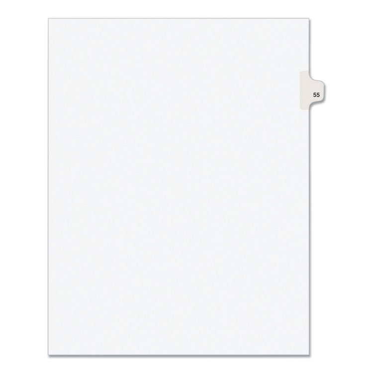 Avery Preprinted Legal Exhibit Side Tab Index Dividers, Avery Style, 10-Tab, 55, 11 x 8.5, White, 25/Pack, (1055) (AVE01055)