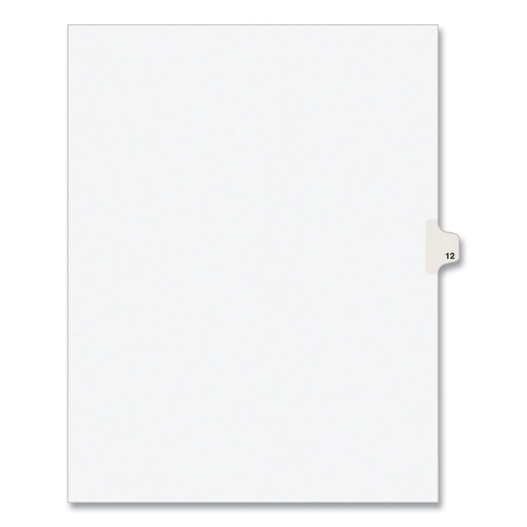 Avery Preprinted Legal Exhibit Side Tab Index Dividers, Avery Style, 10-Tab, 12, 11 x 8.5, White, 25/Pack (AVE11922)