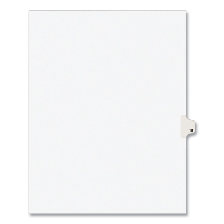 Avery Preprinted Legal Exhibit Side Tab Index Dividers, Avery Style, 10-Tab, 15, 11 x 8.5, White, 25/Pack (AVE11925)