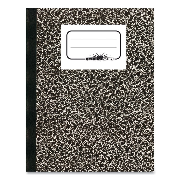 National Composition Book, Medium/College Rule, Black Marble Cover, (80) 10 x 7.88 Sheets (RED43461)