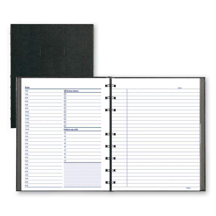 Blueline NotePro Undated Daily Planner, 9.25 x 7.25, Black Cover, Undated (REDA29C81)