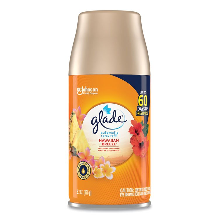 Glade Automatic Air Freshener, Hawaiian Breeze, 6.2 oz, 6/Carton (SJN375368)