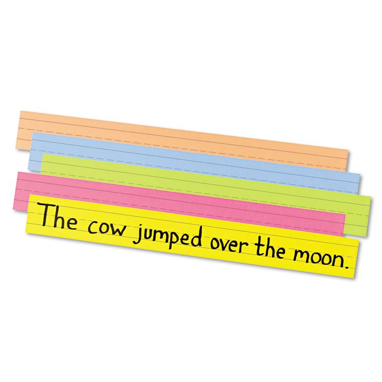 Pacon Sentence Strips, 24 x 3, Assorted Bright Colors, 100/Pack (PAC1733)