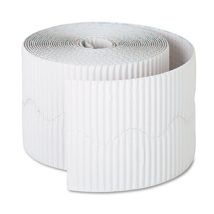 Pacon Bordette Decorative Border, 2.25" x 50 ft, White (PAC37016)