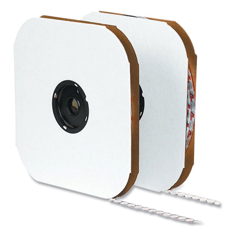 VELCRO Brand Sticky-Back Fasteners, Hook Side, 0.5" dia, White, 1,440/Pack (VEK192268)