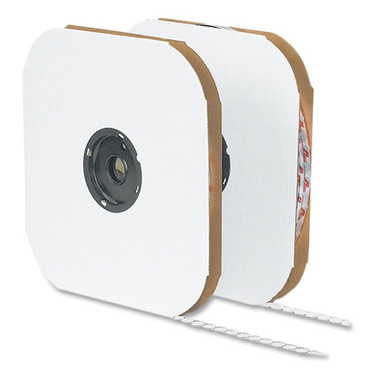 VELCRO Brand Sticky-Back Fasteners, Loop Side, 0.63" dia, White, 1,200/Pack (VEK192272)